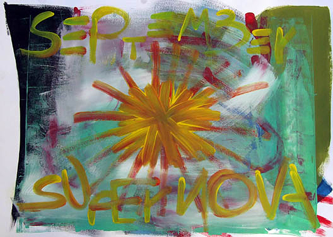 September Supernova (70x50, Acryl auf Karton, mrz9)